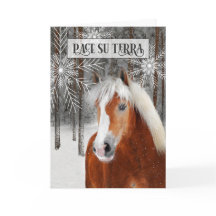 Italienska språket Peace on Earth Winter Horse