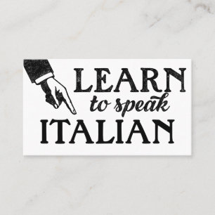 Italienska språklektioner Affärskort Visitkort