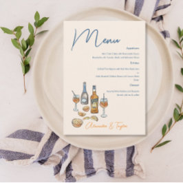 Italienska Spritz Bröllop Menu Meny
