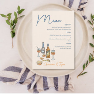 Italienska Spritz Bröllop Menu Meny