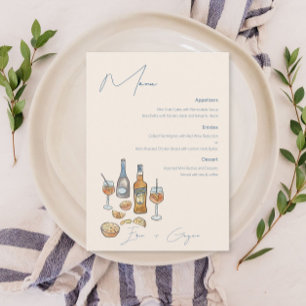 Italienska Spritz Bröllop Menu Meny