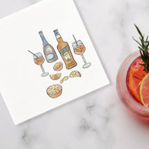 Italienska Spritz Cocktail Napkins