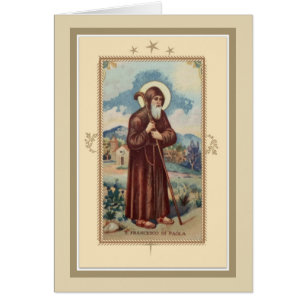 Italienska St. Francesco Di Paola Religiösa Hälsningskort