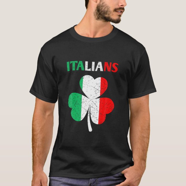 Italienska St patricks day Funny St. Patrick var I T Shirt (Framsida)
