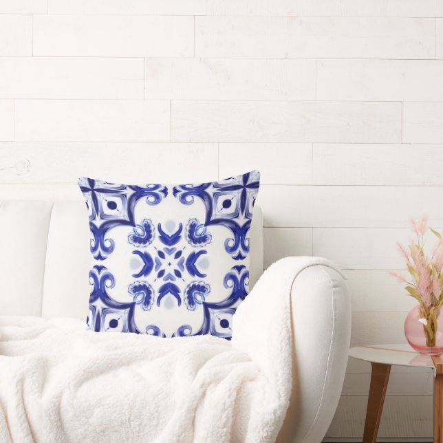 Italienska stil,majolica,plattor kudde (Soffa)