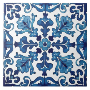 Italienska stil,Medelhavet,mosaik,blått Kakelplatta