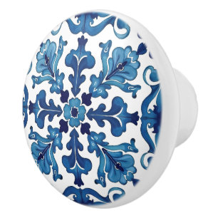 Italienska stil,Medelhavet,mosaik,blått Knopp