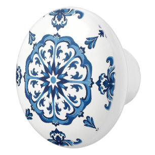 Italienska stil,Medelhavet,mosaik,blått Knopp