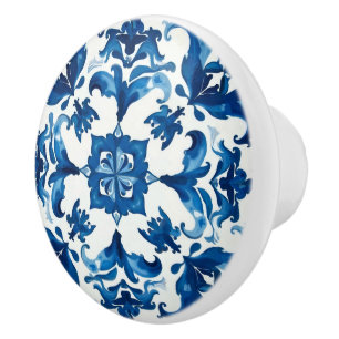 Italienska stil,Medelhavet,mosaik,blått Knopp