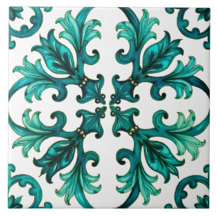 Italienska stil,mosaik,grönt kakelplatta
