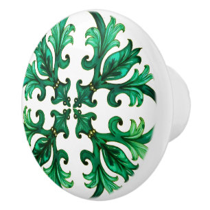 Italienska stil,mosaik,grönt knopp