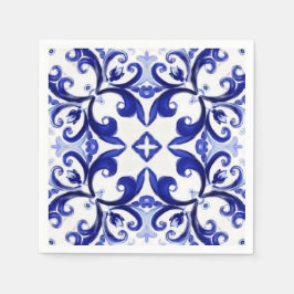 Italienska stil,plattor,majolica All-over-utskrift Pappersservett