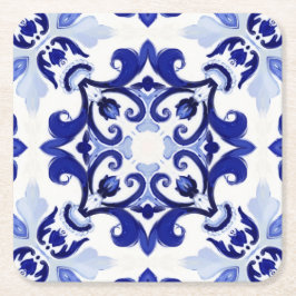 Italienska stil,plattor,majolica All-over-utskrift Underlägg Papper Kvadrat