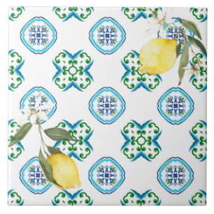 Italienska stil,plattor,majolica,citron,All-over-u Kakelplatta