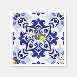 Italienska stil,plattor,majolica,citron,All-over-u Pappersservett