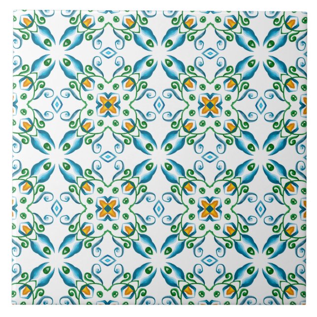 Italienska stil,plattor,majolica, övertext kakelplatta (Framsidan)