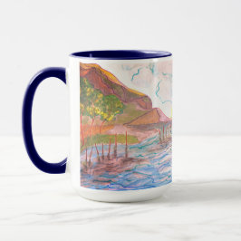 Italienska Sunset Watercolor Mugg