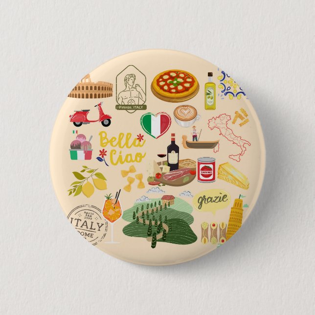 Italienska symboler knapp (Framsida)