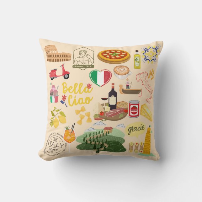 Italienska symboler kudde (Framsida)