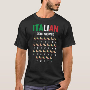 Italienska teckenspråkspremie för handgestyr t shirt