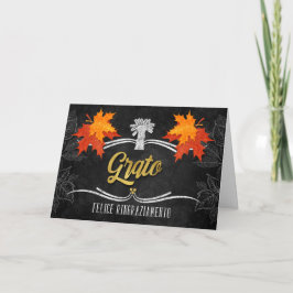 Italienska Thanksgivingen tacksam Belssings-kretsk Helgkort