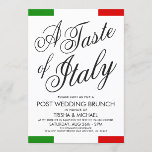 Italienska Thned Post Bröllop Brunch   Middag Inbj Inbjudningar