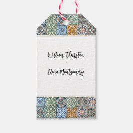 Italienska tiles Destination Wedding Presentetikett
