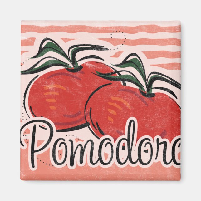 Italienska Tomato Kitchen Magnet (Framsidan)
