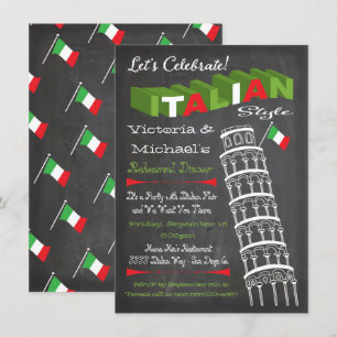 Italienska Torn i Pisa Rehearsal Dinner Birthday Inbjudningar
