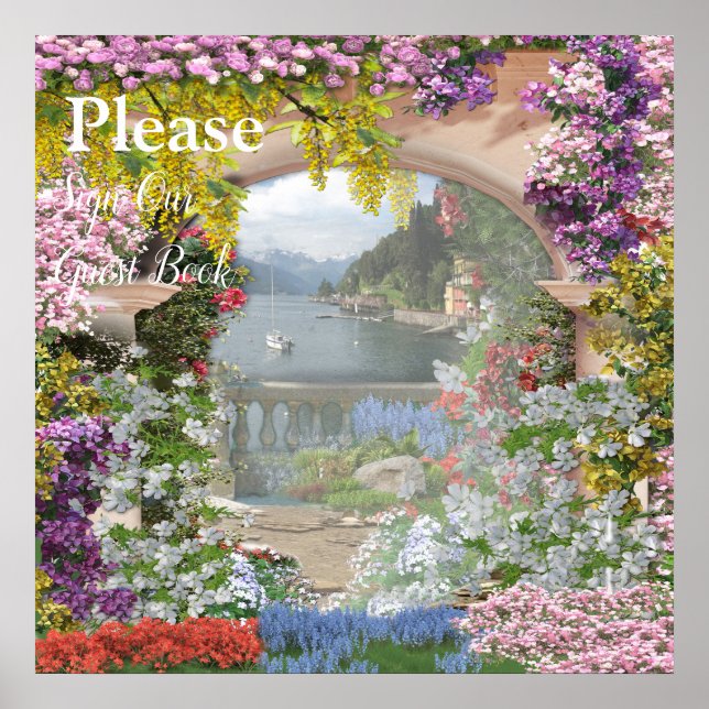 Italienska trädgårdar poster (Framsidan)