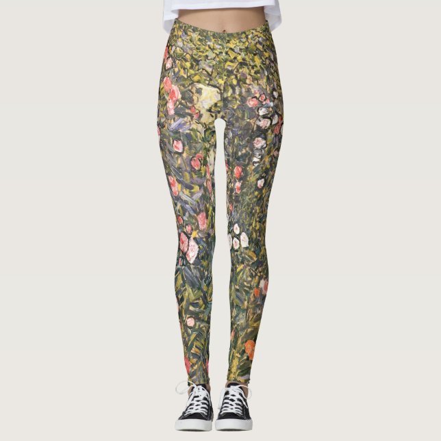 Italienska trädgården av Gustav Klimt Leggings (Framsida)
