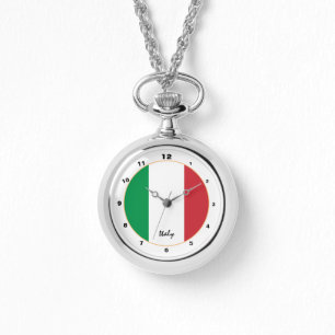 Italienska trendiget Flagga & Italien mode /design Armbandsur
