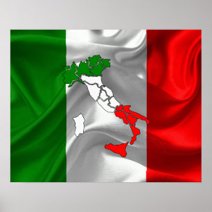 Italienska trifärgen poster