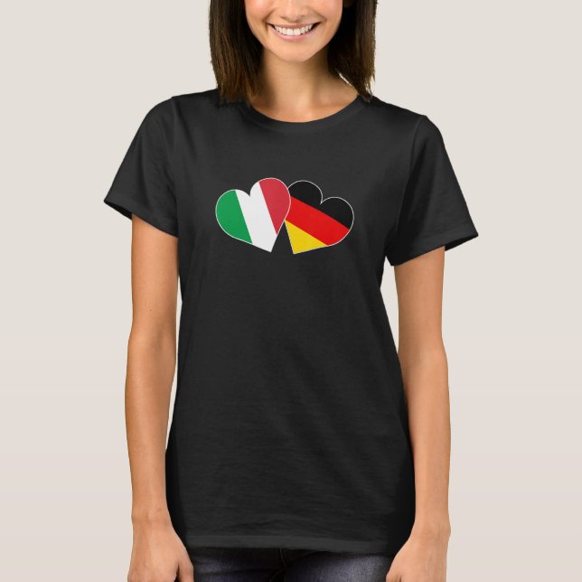Italienska Tysklanda italienska tyska T Shirt (Framsida)
