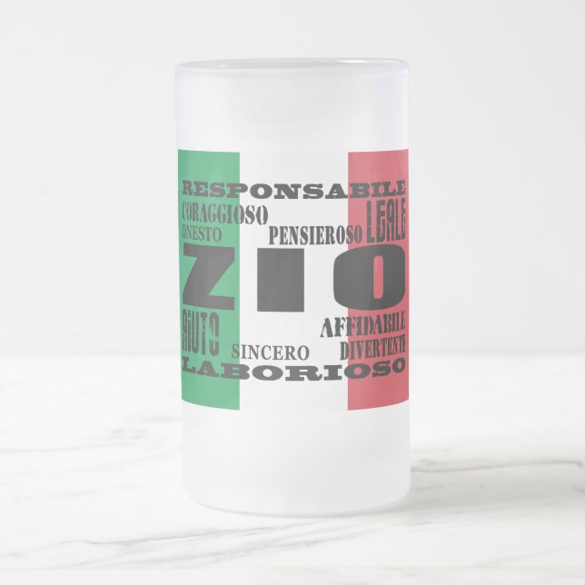 Italienska Uncles: Kvaliteter Frostat Ölglas (Center)