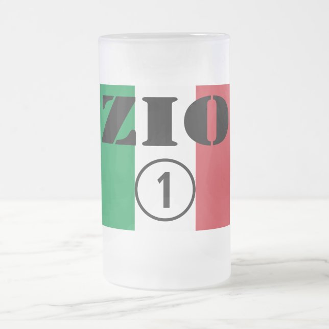 Italienska Uncles: Zio Numero Uno Frostat Ölglas (Center)