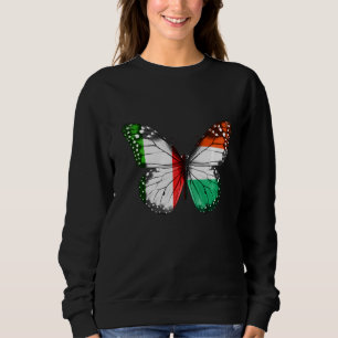 Italienska ungerska Flagga Butterfly T Shirt