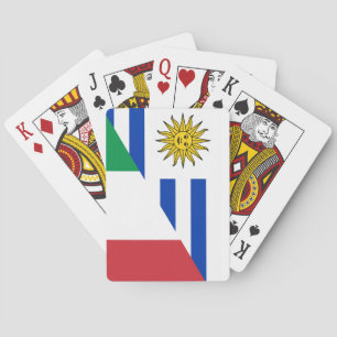 Italienska uruguayska flagga casinokort