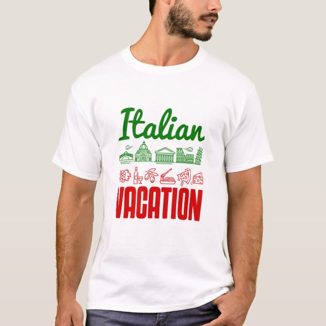 Italienska Vacation Italien Resa Travel Souvenir T Shirt (Framsida)