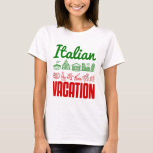 Italienska Vacation Italien Resa Travel Souvenir T Shirt