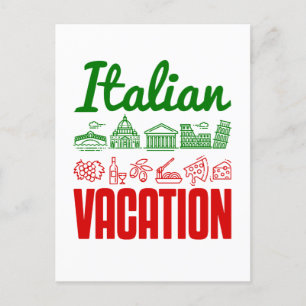 Italienska Vacation Italien Resa Travel Souvenir Vykort
