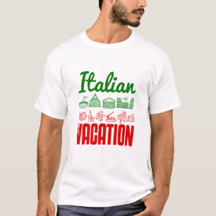 Italienska Vackvationen Italien Resa Travel Souven T Shirt