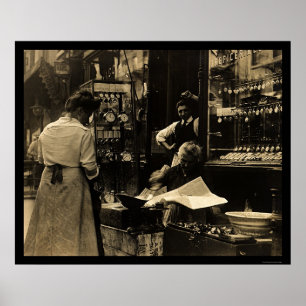 Italienska vaktmästare i New York 1912 Poster