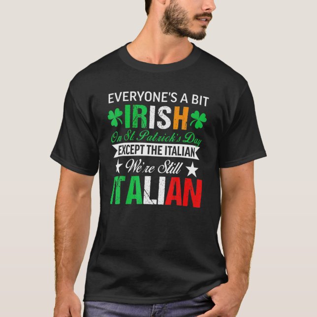 Italienska Vi är fortfarande italienska på St. Pat T Shirt (Framsida)