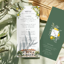 Italienska Villa Bröllop Menu Meny