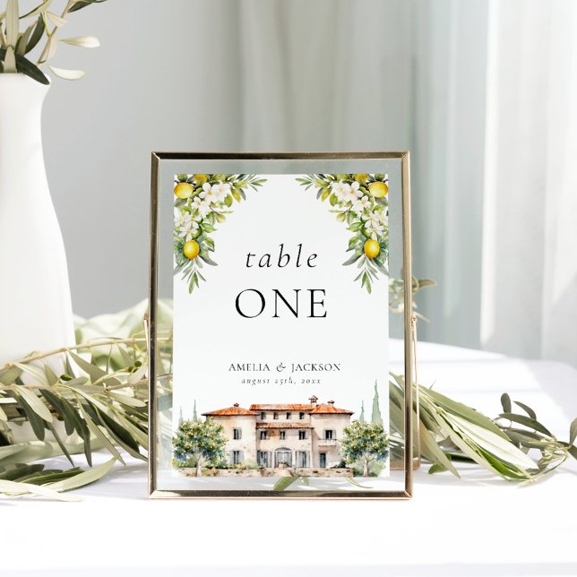 Italienska Villas Lemons & Olife Bordsnummer (Skapare uppladdad)