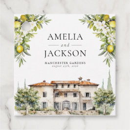 Italienska Villor Citroner & Oliver Gåvor Etiketter