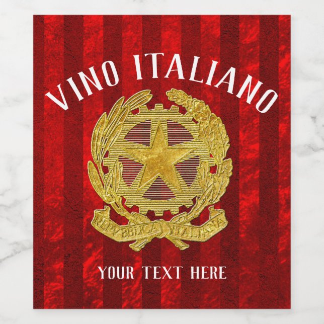 Italienska Vin-etiketten Vinflaska Etikett (Singel etikett)