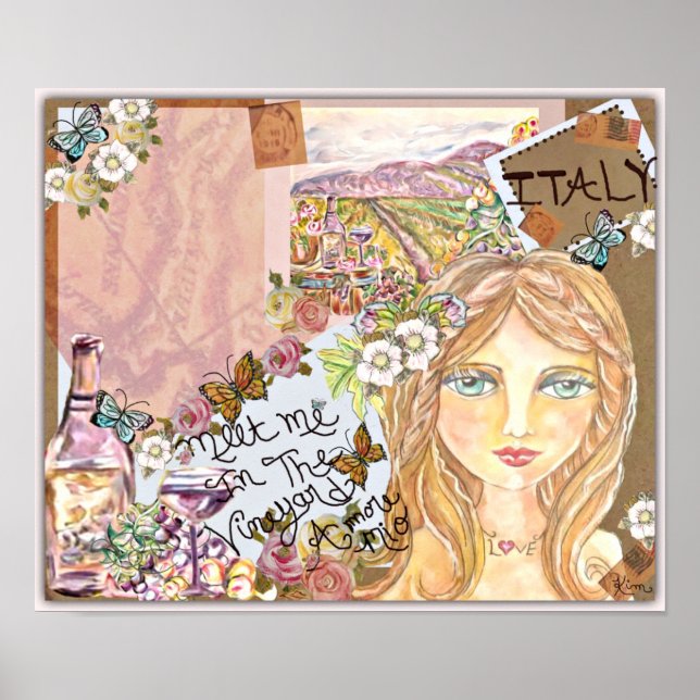 ~Italienska Vineyard Fantasy ~ Poster (Framsidan)