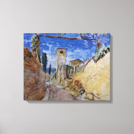 Italienska Vineyard Walkway i Lucca Canvastryck